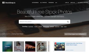 Stocksnap, pour trouver des images pour votre boutique Etsy